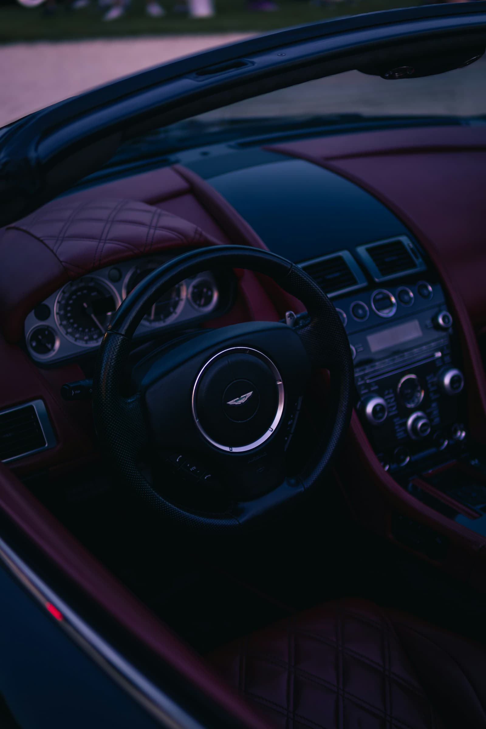 Clean real luxury car interior after professional care